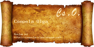 Csepela Olga névjegykártya